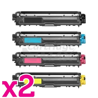 2 Sets of 4-Pack Brother TN-251 / TN-255 Generic Toner Combo [2BK,2C,2M,2Y]