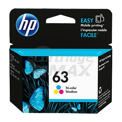 HP 63 Original [Tri Colour Pack] Inkjet Cartridge F6U61AA - 165 Pages