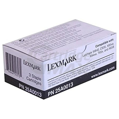 Original Lexmark Staple Cartridge 25A0013 - 3 x 5,000 staples