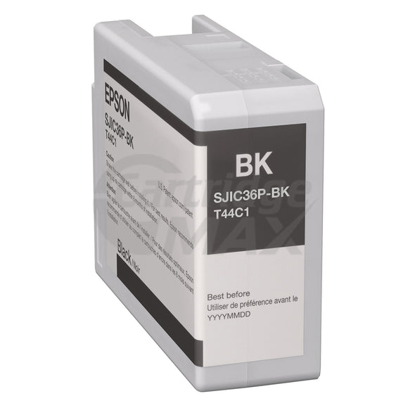 Original Epson SJIC36P-K Black Ink Cartridge C13T44C140 for ColorWorks C6010 C6510