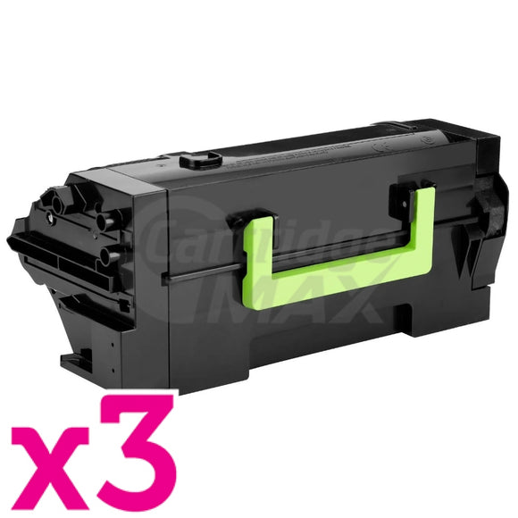 3 x Lexmark 58D6U0E Generic MS823 / MS826 / MX722 / MX826 Black Ultra High Yield Toner Cartridge