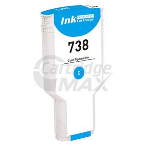 HP 738 Generic Cyan 300ML DesignJet Ink Cartridge 676M6A