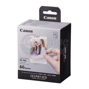 Canon Original Colour Ink / Label Set Card Size Photo Paper XC-60L for QX20 Printer - 60 Sheets
