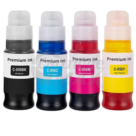 5 Pack Generic Canon PFI-050 Ink Bottles Combo [2BK,1C,1M,1Y]