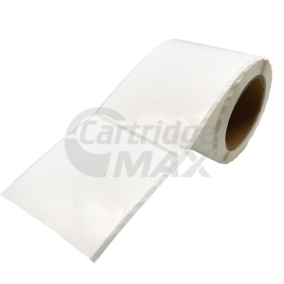 101.6 x 152.4mm Die Cut Gloss Synthetic Inkjet Label with 76mm Core Water Resistant - 190 Labels per Roll (Compatible with Epson C7500 / C6010 / C6510 AND Primera LX810 /LX900 / LX1000 / LX2000)