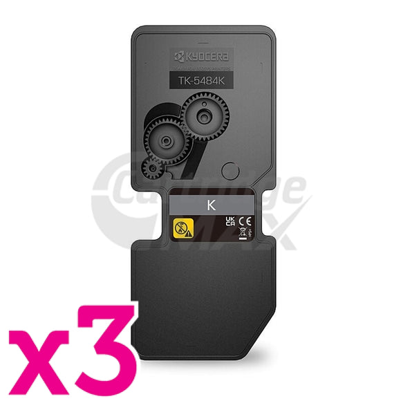 3  x Original Kyocera TK-5484K Black Toner Cartridge ECOSYS MA2101cfx, MA2101cwfx, PA2101cx, PA2101cwx