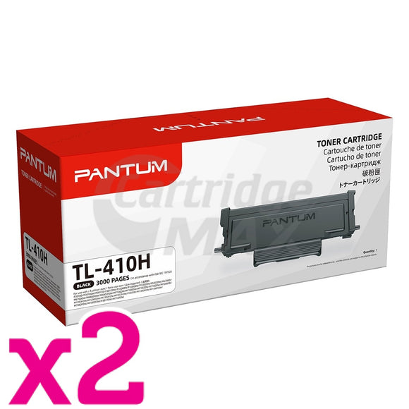 2 x Original Pantum TL-410H Black Toner Cartridge