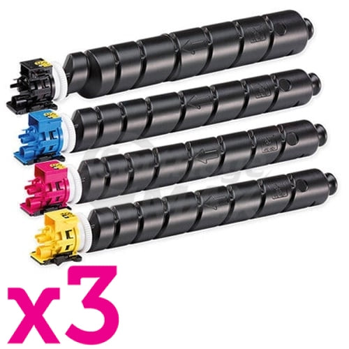 3 Sets of 4-Pack Compatible for TK-8369 Toner Cartridges Combo suitable for Kyocera TASKalfa 2554ci [3BK,3C,3M,3Y]