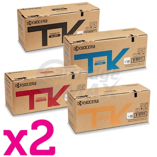 2 Sets of 4-Pack Original Kyocera TK-5374 Toner Cartridge Combo Ecosys MA3500cix, MA3500cifx, PA3500cx [2BK,2C,2M,2Y]