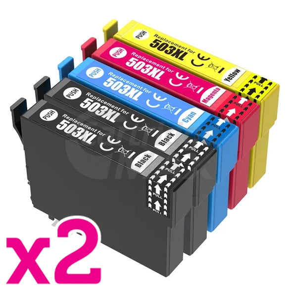 10 Pack Epson 503XL Generic High Yield Inkjet Cartridge Combo C13T09R192 - C13T09R492 [4BK,2C,2M,2Y]