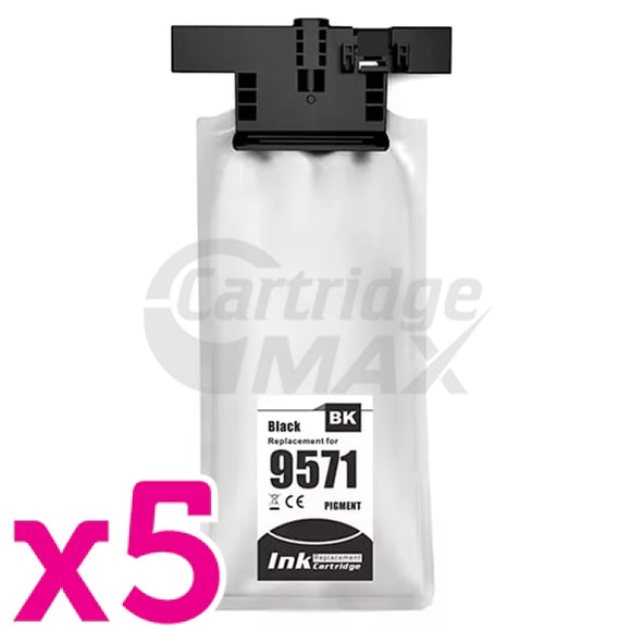 5 x Generic for Epson T957 Black Ink Pack C13T