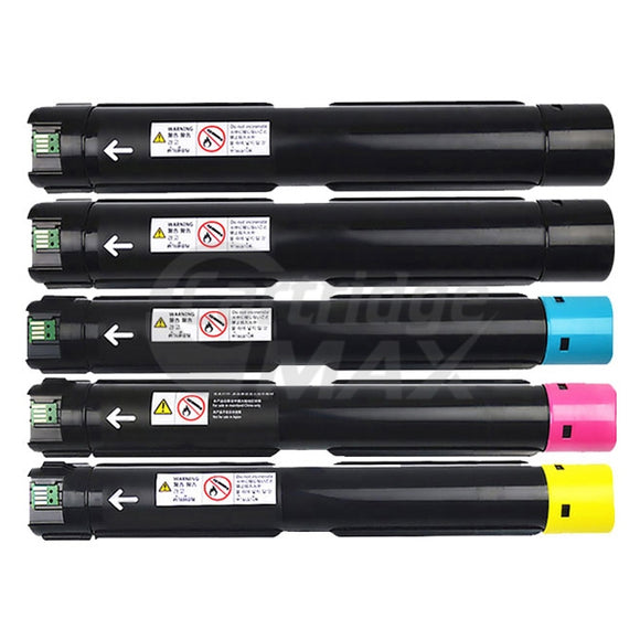 5 Pack Fuji Xerox DocuCentre SC2022 Generic Toner Cartridge Combo CT203024 - CT203027 [2BK,1C,1M,1Y]