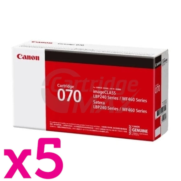 5 x Canon CART-070 Black Original Toner Cartridge