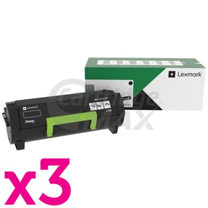 3 x Lexmark 66S1H00 Original MS531/MX532 High Yield Return Program Toner Cartridge