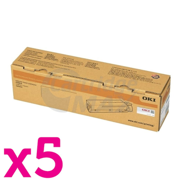 5 x OKI B433dn / B513dn Original Black Toner Cartridge YA8001-6703G