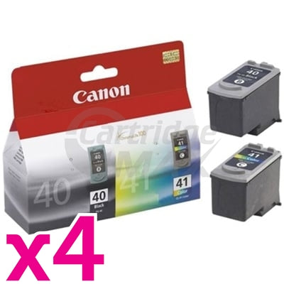 4 x Canon PG-40 & CL-41 Original Ink Twin Pack PG40CL41CP [4BK,4C]