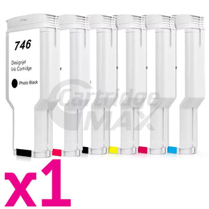 6 Pack HP 746 Generic 300ML DesignJet Ink Cartridges Combo [1MBK,1PBK,1C,1M,1Y,1CR]