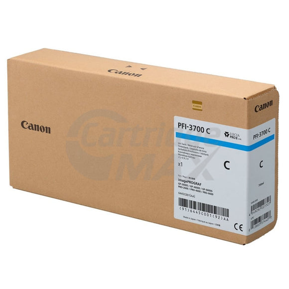 Original Canon LUCIA PRO II PFI-3700C Cyan Ink Tank - 700ML