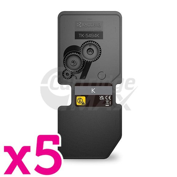 5 x Original Kyocera TK-5494K Black Toner Cartridge ECOSYS MA2101cfx, MA2101cwfx, PA2101cx, PA2101cwx
