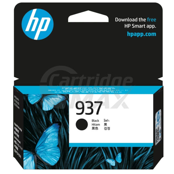 HP 937 Original Black Ink Cartridge 4S6W5NA - 1,250 Pages