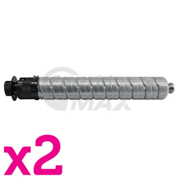 2 x Ricoh Aficio MP C2000 / C2500 / C3000 Generic Black Toner Cartridge [888640]