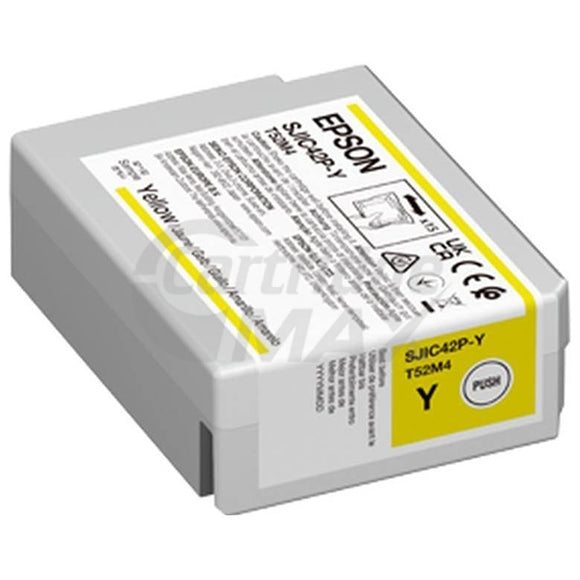 Original Epson SJIC42P-Y Yellow Ink Cartridge C13T52M440 for ColorWorks C4010A