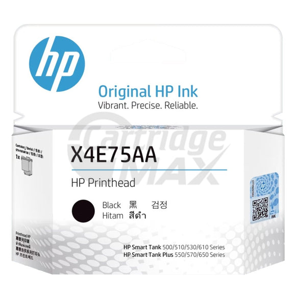 Original HP Black Inktank Printhead X4E75AA