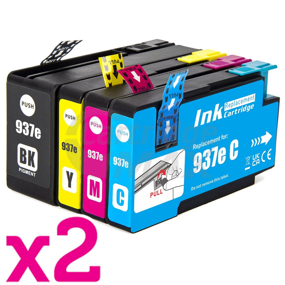 10 Pack HP 937e EvoMore Generic Ink Cartridges Combo 4S6W9NA - 4S6W6NA [4BK,2C,2M,2Y]
