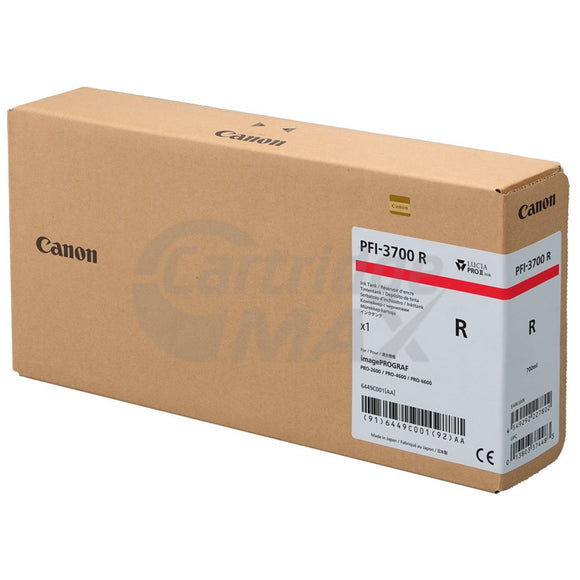 Original Canon LUCIA PRO II PFI-3700R Red Ink Tank - 700ML