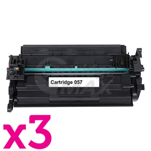 3 x Canon CART-057 Black Generic Toner Cartridge