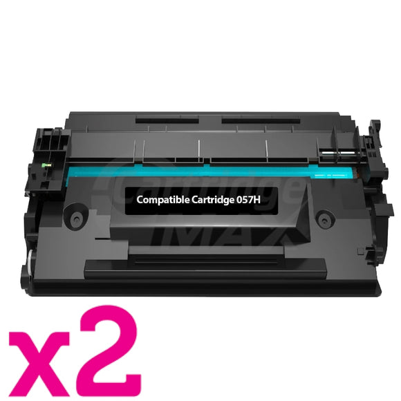 2 x Canon CART-057H Black Generic Toner Cartridge