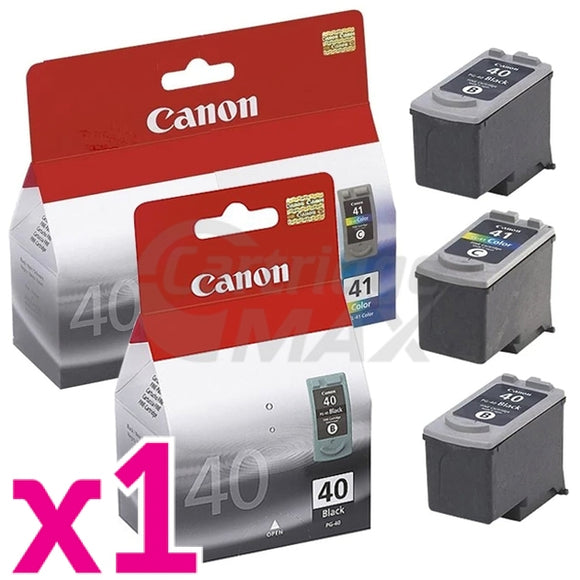 3-Pack Canon PG-40 + (PG-40 & CL-41 - Twin Pack PG40CL41CP) Original Ink Cartriges Combo [2BK,1C]