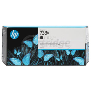 HP 738B Original Black 300ML DesignJet Ink Cartridge 498P6A