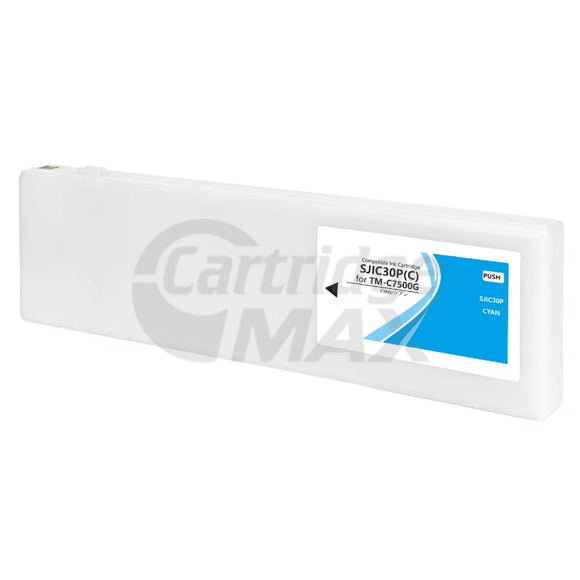 Generic Epson SJIC30P(C) Cyan Ink Cartridge C33S020636 for TM-C7500G