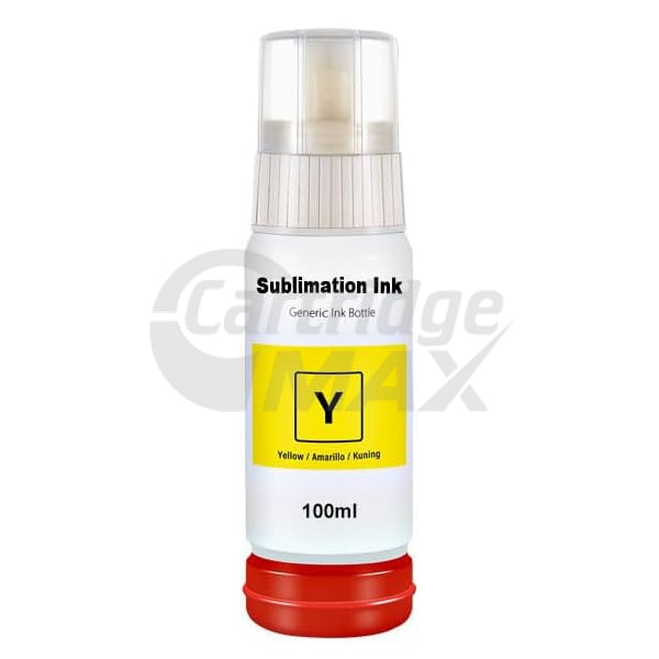 Generic Epson EcoTank Yellow Sublimation Ink Bottle 100ml Cartridges ...