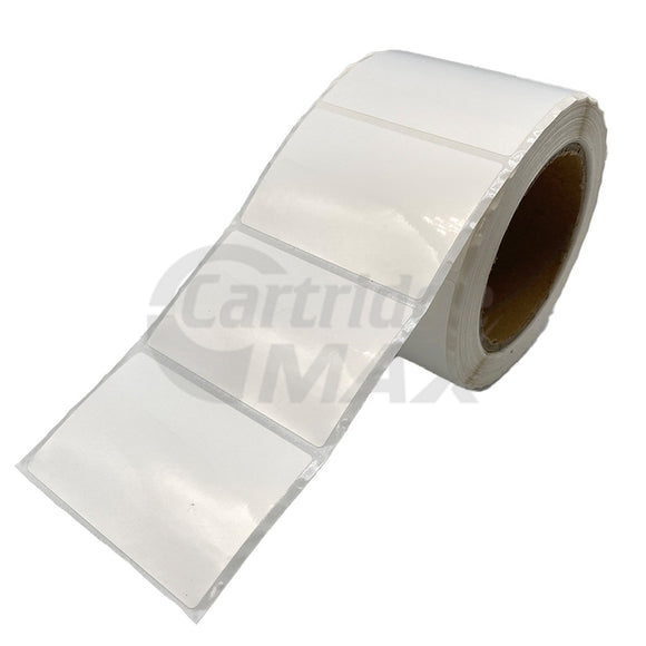 76.2 x 50.8mm Die Cut Gloss Synthetic Inkjet Label with 76mm Core Water Resistant - 540 Labels per Roll (Compatible with Epson C7500 / C6010 / C6510 AND Primera LX810 /LX900 / LX1000 / LX2000)