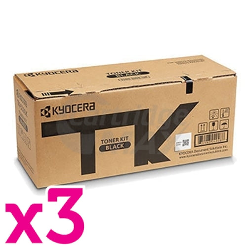 3 x Original Kyocera TK-5394K Black Toner Cartridge Ecosys PA4500cx