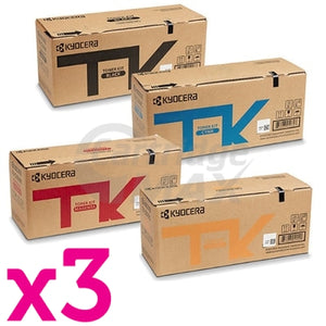 3 Sets of 4-Pack Original Kyocera TK-5384 Toner Cartridge Combo Ecosys MA4000cifx, PA4000cx [3BK,3C,3M,3Y]