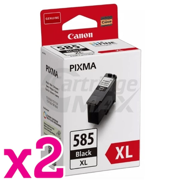 2 x Canon PG-585XL Original Black High Yield Ink Cartridge