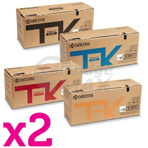 2 Sets of 4-Pack Original Kyocera TK-5394 Toner Cartridges Combo Ecosys PA4500cx [2BK,2C,2M,2Y]