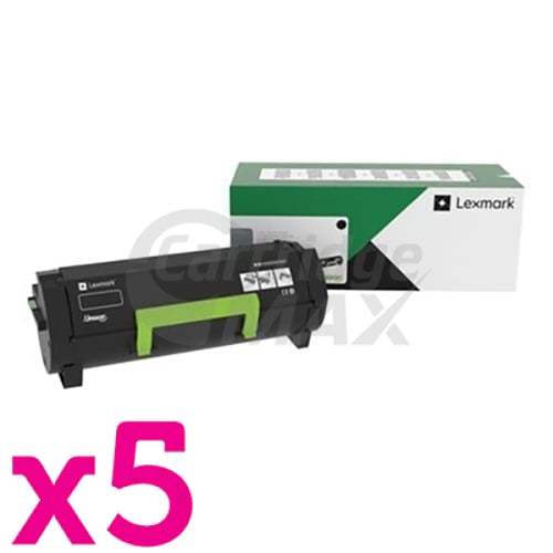 5 x Lexmark 66S1000 Original MS531/MS632/MX532/MX632 Return Program Toner Cartridge