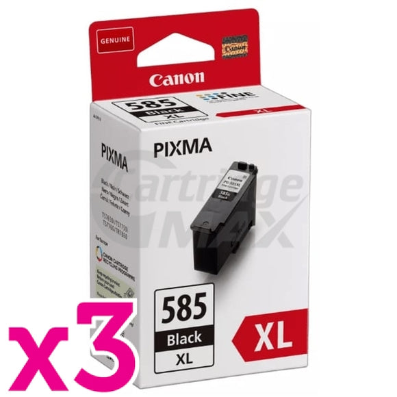 3 x Canon PG-585XL Original Black High Yield Ink Cartridge