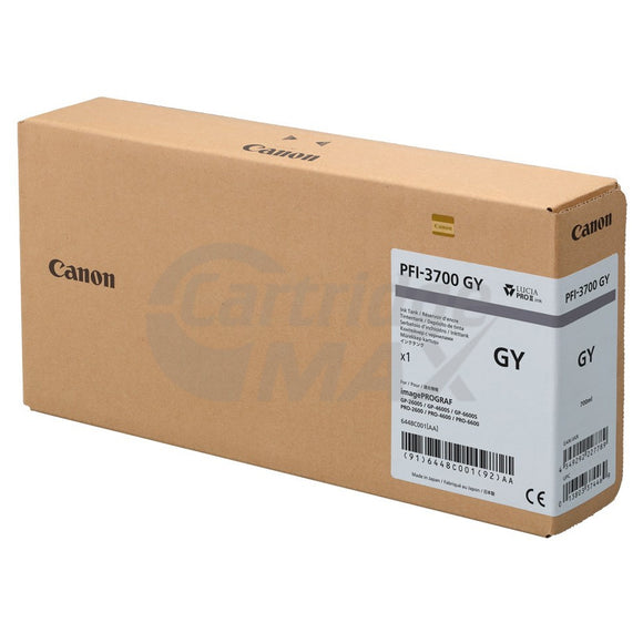 Original Canon LUCIA PRO II PFI-3700GY Grey Ink Tank - 700ML