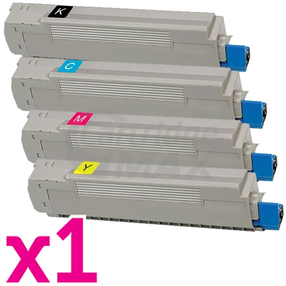 4 Pack OKI C834 Generic Toner Cartridge Combo 46861312 - 46861309 [1BK,1C,1M,1Y]