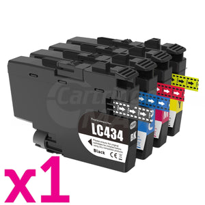 4 Pack Brother LC-434 Generic Ink Cartridges Combo [1BK, 1C, 1M, 1Y]