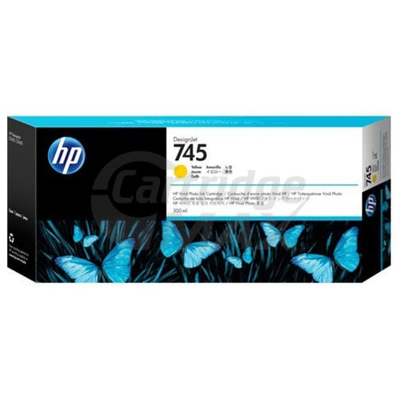 HP 745 Original Yellow 300ML Ink Cartridge F9K02A