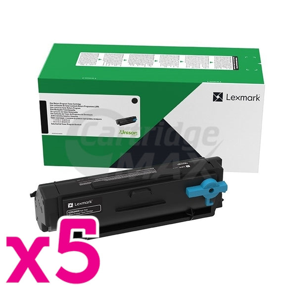 5 x Lexmark B346H00 Original B3442 / MB3442 High Yield Return Program Toner Cartridge