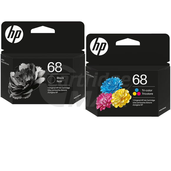 5 Pack HP 68 Original Inkjet Cartridges 7FP21TA + 7FP20TA [3BK,2CL]