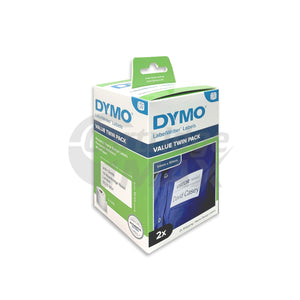 2 Rolls Dymo SD99014 / S0722430 Original White Label Roll 54mm x 101mm -220 labels per roll (5122498)