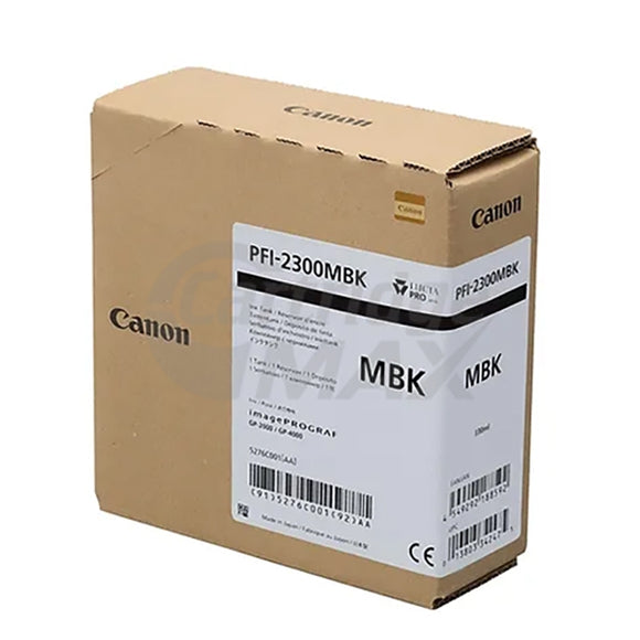 Original Canon LUCIA PRO II PFI-2300MBK Matte Black Ink Tank - 330ML